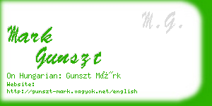 mark gunszt business card